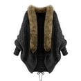 thumbnail image 1 of Women'S Fashion Spring And Autumn Winter Festival Loose Large Size Sweater Sweater Knit With Neck Cardigan Top Plus Size Coat Black One Size, 1 of 5