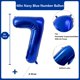 thumbnail image 2 of Globo Yeodong número 7 de aluminio con helio azul marino de 40 pulgadas, 2 of 7