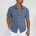 thumbnail image 2 of Miqool Mens and Big Mens Short Sleeve Plaid Shirts Regular Fit Casual Button Down Dress Shirts with Pockets, 2 of 5