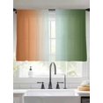 thumbnail image 2 of Gradient Sage Green Sheer Curtains 2 Panels Set Modern Minimalist Orange Green Ocean Beach Sheer Window Curtains Light Filtering Rod Pocket Voile Drapes for Bedroom Living Room 52"x45", 2 of 8