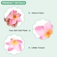 thumbnail image 2 of Uxcell 20-Pack Artificial Plumeria Flower Heads, 2.36"/ 6cm Fake Plumeria Flowers Silk for DIY Crafts, Pink, 2 of 6