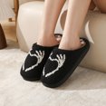thumbnail image 5 of BERANMEY Halloween Slippers for Women Perfect Soft Plush Comfy Warm Slip-On Cute Womens Slippers Indoor Fluffy House Slippers for Women and Men Non-slip Fuzzy Flat Slides, 5 of 8