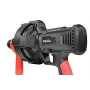 XtremepowerUS Auto Feed Drain Auger Snake - Handheld, 25 Ft, 3/4-2 Pipes, Red/Black