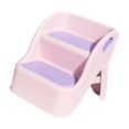 thumbnail image 2 of Taburete con escalón para inodoro BLESIY Taburete plegable antideslizante resistente banco de 2 escalones Rosa, 2 of 8