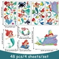 thumbnail image 2 of 48 PCS For Ariel Theme Wall Stickers – Cartoon Character PVC Removable DIY Wall Decals for Boys Girls Bedroom, Living Room, Playroom Decor, 9.84x17.72 Inch, 4 Sheets Set, 2 of 5