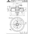 thumbnail image 2 of Par de TAMBORES DE FRENOS POINTER 1998 al 2009 VOLKSWAGEN 1.8L L4 BREMBO ., 2 of 5