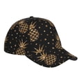 thumbnail image 3 of Balery Gold Glitter Pineapples Baseball Cap For Women Men,Adjustable Size For Running Workouts And Outdoor Activities All Seasons, 3 of 9