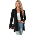 thumbnail image 2 of JWD Women's Open Front Cardigan with Pockets Long Sleeve Lightweight Casual Sweater Black S, 2 of 6