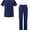 Navy, variant on Adar Addition Scrub Set for Men - Classic V-Neck Scrub Top & Cargo Scrub Pants - A9300 - Rich Navy - S
