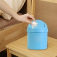 thumbnail image 5 of Hbdhejl 1Pc Mini Desktops Mini Creative Covered Kitchen Living Room Trash Can Flip Sundries To Store Mini Plastic Buckets, 5 of 5