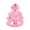 A003- Pink, variant on Mini Christmas Tree, Glitter Resin Squeeze Toys, Iridescent Translucent Stress Toys, 2.5X2X3.5 Inch Tiny Tabletop Decor, Pink Sparkly Resin Christmas Tree with Bow Detail, for