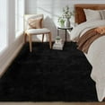 thumbnail image 4 of Fluffy Area Rug- Shag Area Rug for Living Room, Shaggy Large Indoor Thick Living Room Carpet with Non-Slip Backing, Soft Plush Fuzzy Carpet for Bedroom,5x8,Black, 4 of 14