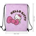 thumbnail image 5 of Hello Kitty Drawstring Backpack Water Resistant String Bag Sackpack Cinch for Sports, Gym, Travel, Swimming, Yoga, Beach, 5 of 7