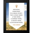 thumbnail image 2 of ArtsyQuotes 12x14 Black Modern Framed Museum Art Print Titled - Vince Lombardi Quote: Individual Commitment, 2 of 5