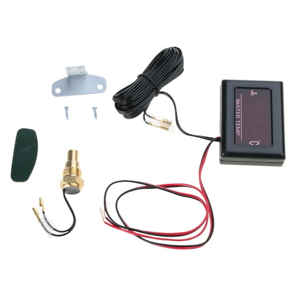 Yammee Motorcycle Scooter LCD Screen Digital Motorcycle Temperature Gauge Water Temperature Meter Gauge Temp Thermometer Gauge