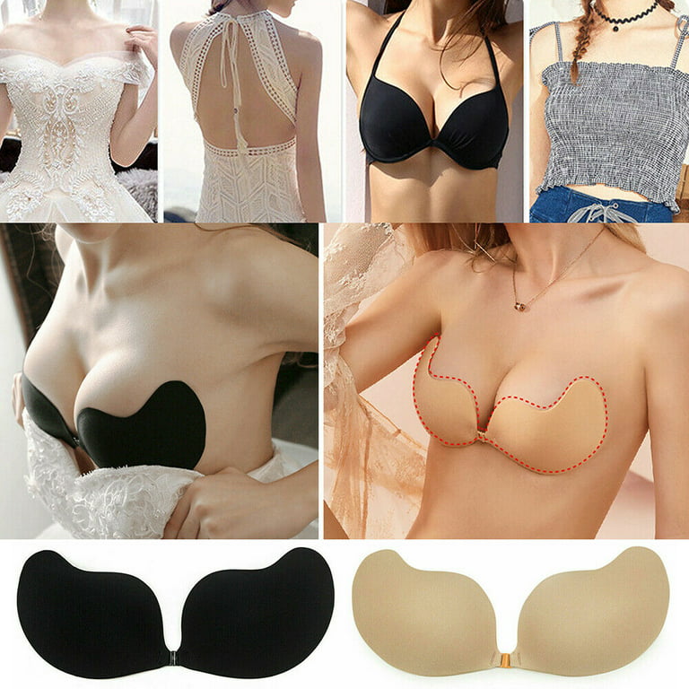 Adhesive Bra Push Up For Women 2 Pair, Sticky Invisible Lifting Bra, Backless  Strapless Bras For Dress With Pasties