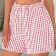 thumbnail image 5 of yillto Womens Pajama Short Cotton Soft Comfy Cute Sleepwear Elastic Loose Plaid Pjs Shorts Bottoms, 5 of 5