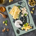 thumbnail image 5 of Constellation Cutting Board, Zodiac Signs Circle with Sun and Moon Floral Design Astrology, Decorative Tempered Glass Cutting and Serving Board, Large Size, Dark Brown Cream, by Ambesonne, 5 of 5