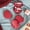 Red, variant on Love Heart Shaped Contact Lens Box with Mirror Portable Travel Contact Lens Storage Case Eyewear Accessories Organizer Box