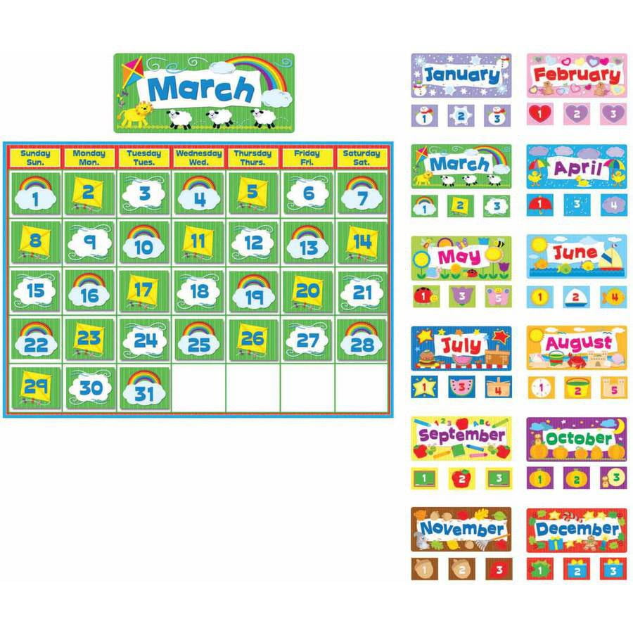 CarsonDellosa Calendar Set, 24" x 17", 12 Months