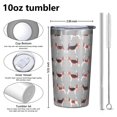 thumbnail image 4 of Animal Beagle Cute Dog 10oz Tumblers Stainless Steel Tumbler with Lid and Straw,Vacuum Insulated Double Wall Travel Tumbler Cups with Cleaning Brush for Coffee, Tea, 4 of 4