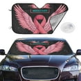 thumbnail image 2 of Kdxio Ribbon With Angel Wings Print Windshield Sun Shade,UV Rays and Sun Heat Protection,Sunshade for Car Windshield,Car Shade Front Windshield - Small, 2 of 5
