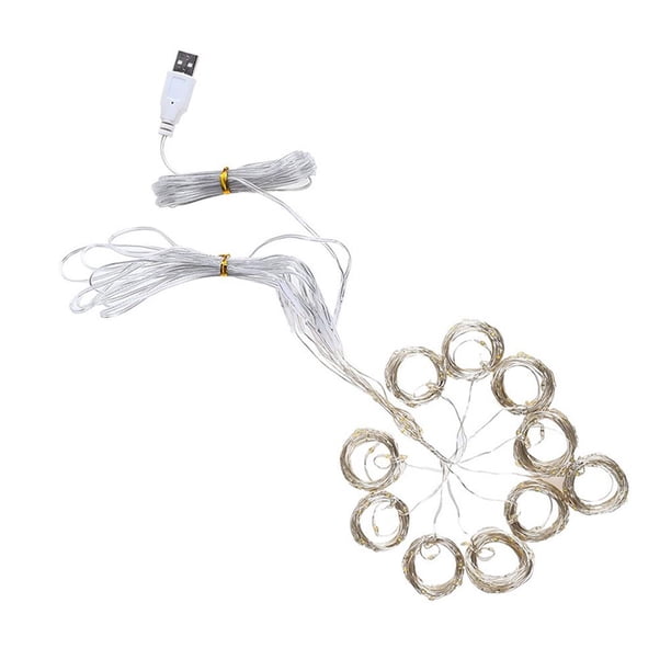 Decoración De Navidad Cortina Led Cadena De Luces Festival Fiesta En Casa Decoración Adorno De Navidad Con Recarga Usb 2M 200 Led Kearding HA015160-00
