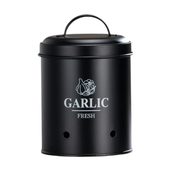 Luzkey Kitchen Vegetable Storage Tin Potato Onion Garlic Bin Rustic Fresh Vegetable Keeper Food Storage Container for Pantry Counter S