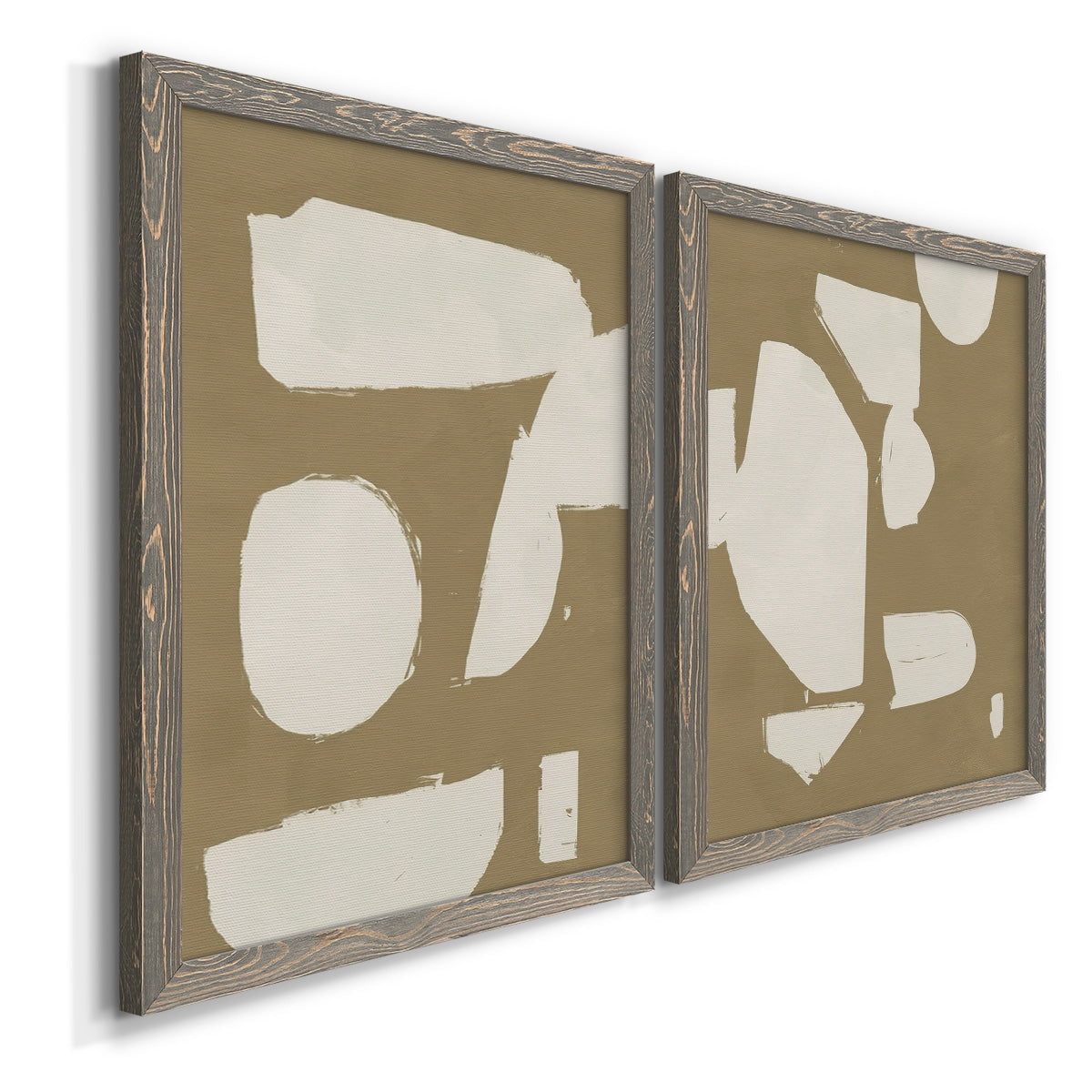Chunky Abstract I - Premium Framed Canvas 2 Piece Set - Ready to Hang