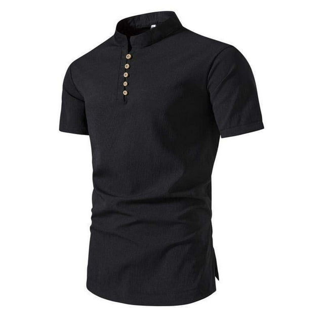 FAIWAD Mens Button Down Shirts Stretch Short Sleeve Collared Tshirt Business Casual Work Shirts Clothes