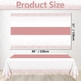 thumbnail image 2 of Hegbolke 4 Pack White and Rose Gold Tablecloths - 86.6"x51.2" Rectangular White and Rose Gold Table Cover for Weddings Birthdays First Communion Baby Showers Graduation, 2 of 7