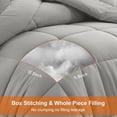thumbnail image 2 of All Season Queen Comforter Set Soft Quilted Down Alternative Comforter+ Pillow Shams with Corner Tabs Winter Summer Warm Fluffy Machine Washable (Queen Grey), 2 of 7