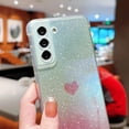 thumbnail image 6 of for Samsung Galaxy S21 FE 5G Case Holographic Iridescent, Gradient Bling Glitter Clear Women Phone Case with Camera Lens Cover Soft Shockproof Cute Heart S21 FE 5G Case 6.4" (Purple Heart), 6 of 6
