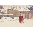 thumbnail image 2 of Sargent, John Singer 14x11 Black Ornate Wood Framed with Double Matting Museum Art Print Titled - Mannikin in the Snow, 2 of 4