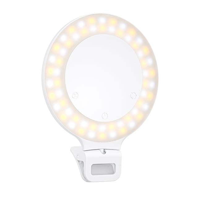 Methold Anillo de luz LED circular XJ51, lámpara de relleno de fotografía portátil, accesorio de Selfie de Streaming para todos los teléfonos Teléfono y Comunicación