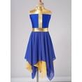 thumbnail image 3 of iiniim Robe de Danse de Louange pour Filles Enfants Robe d'Église Jupe Asymétrique en Chiffon Robe de Culte Liturgique Tunique Bleu Royal 6, 3 of 7