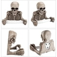 thumbnail image 4 of RV Soporte de papel higiénico con forma de calavera, soporte de pared para rollo de papel higiénico, soporte para toallas de tela de esqueleto, soporte para rollo de papel higiénico de resina para baño, decoración de pared para el festival de fantasmas de Halloween Sailing Electrónica, 4 of 5