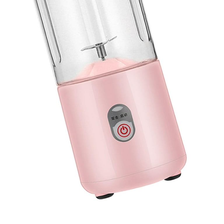 Portable Electric Mini Smoothie Blender Fruit Maker/Mixer Protein Shake Bottle, Size: Item Weight: ‎408 G, Pink