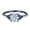 Moissanite Black Tone Silver, variant on Moissanite Size-5 Art Deco Round Vintage Style Triangular Cluster CZ Wedding Engagement Rings For Women 925 Sterling Silver Gifts For Her