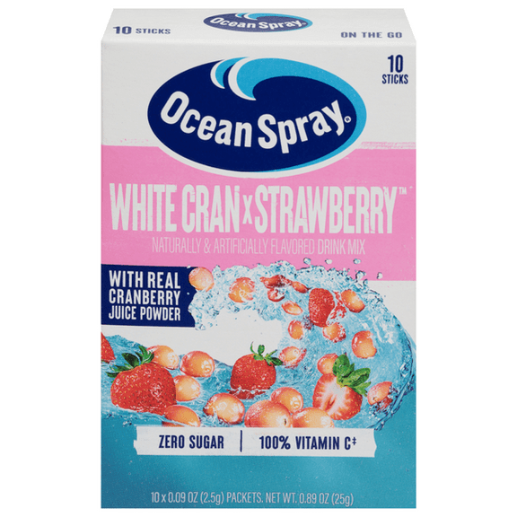 (Pack of 12) Ocean Spray Water Enhancer Cran Strawberry 10 Ct 0.89 Fl Oz