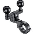 thumbnail image 1 of AIR-Aluminum Alloy Double 1'' Ball Handlebar Mount for Rails 0.5'' to 1.26'' in Diameter, for RAM Mounts 1 Inch Ball Socket Arm & Bike Motorcycle Phone Mount Holder, 360 Rotation Design, 1 of 4