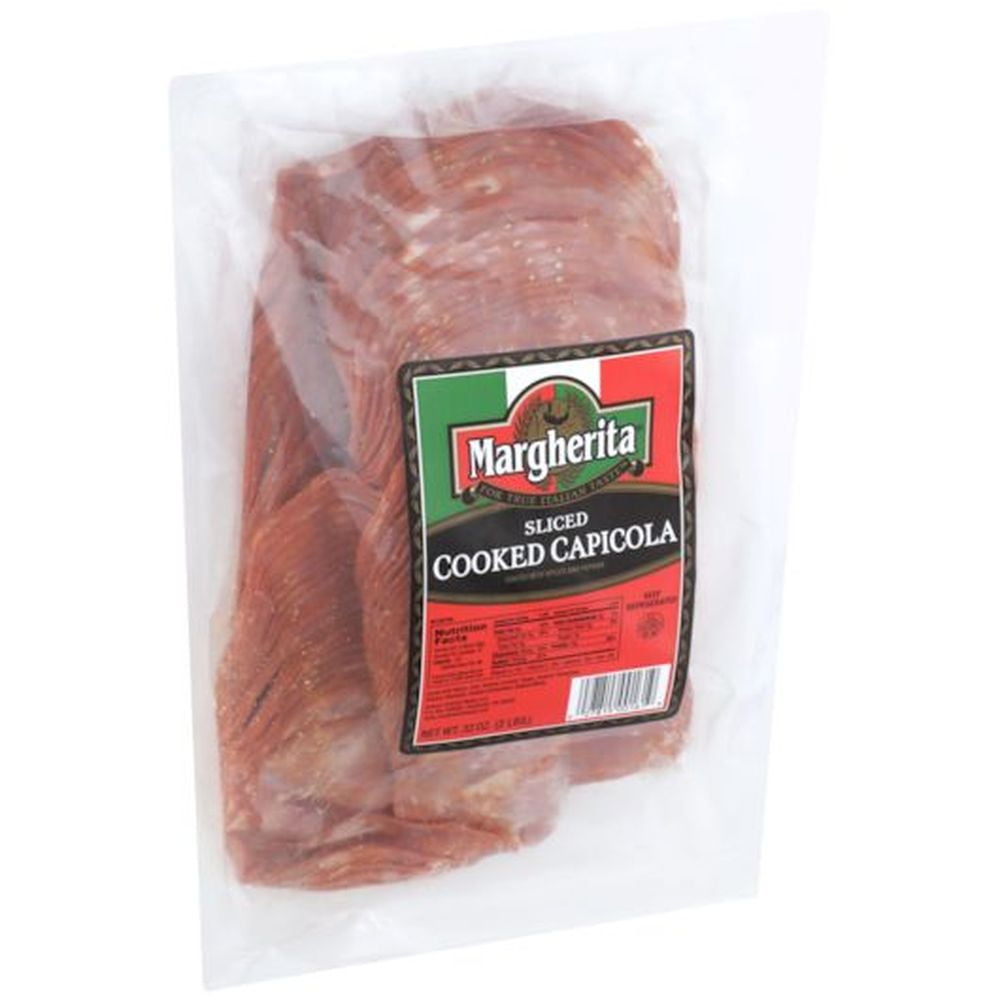 Margherita Sliced Cooked Capicola, 2 Pound -- 5 per Case.