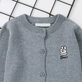 thumbnail image 4 of newwalpole Kids Girls Cardigan Sweaters Lightweight Long Sleeve School Uniform Ribbed Knit Girl Coat Gray for Size 18-24 Months, 4 of 4