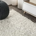thumbnail image 6 of JONATHAN Y MERCER SHAG Mercer Shag Plush Tassel White 2 ft. x 8 ft. Runner Rug (MCR100A-28), 6 of 9