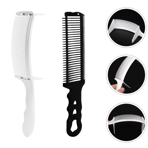AURARMLET 2Pcs Plastic Barber Hair Cutting Comb for Salon and Home Use Assorted Colors