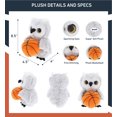 thumbnail image 2 of DolliBu Owl Stuffed Animal with Basketball Plush - Soft Huggable Owl, Adorable Playtime Owl Plush Toy, Cute Wildlife Bird Gift, Basketball Plush Doll Animal Toy for Kids and Adults - 8.5 Inches, 2 of 6