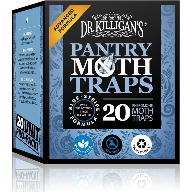 Moth Traps for Pantry Moths, 16 Pack Kitchen Moth Traps with Pheromones  Prime, Non-Toxic Easy Setup Sticky Glue Trap for Food and Cupboard Moths in