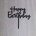 thumbnail image 3 of Cake topper AMINJIE Feliz cumpleaños negro de acrílico, 3 of 5