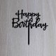 thumbnail image 3 of Cake topper AMINJIE Feliz cumpleaños negro de acrílico, 3 of 5