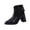 Black, variant on Lovzfmll Boots for Women, Chunky Block Heel Square Toe Chelsea Ankle Boots, Casual Dressy Fall Winter Booties with Back Zipper, 5.5, Brown